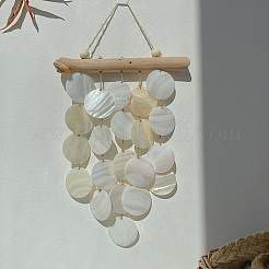 100 шт. подвески из натуральной ракушки капиз&nbsp;SSHEL-SC0001-42