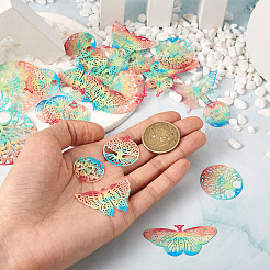 40 шт. 10 стильных филигранных двухсторонних подвесок из нержавеющей стали 430 STAS-TA0002-28