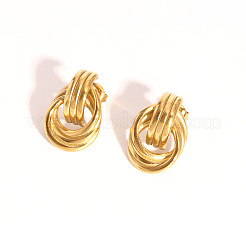 Серьги-гвоздики из нержавеющей стали 304 с текстурой в виде нескольких кругов&nbsp;WP5091-1