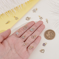 42 шт. 7 стиля подвески из цинкового сплава со стразами&nbsp;FIND-GA0007-92