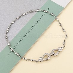 Латунные микро проложить кубического циркония раз за застежками&nbsp;ZIRC-F013-01P-FF