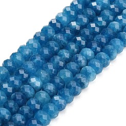 Rangs de perles de jade blanc naturel teintées et facettées&nbsp;GG-CBAE966-01A-S