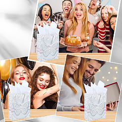 1 шт. подарочные пакеты из бумаги с принтом бабочек и ручками из ленты&nbsp;ABAG-SP0001-10A