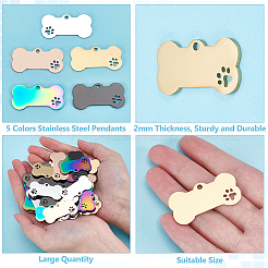 50шт 5 цвета подвески из нержавеющей стали&nbsp;STAS-WA0001-01