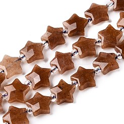 Натуральный красный авантюрин бисер нитей&nbsp;G-T138-181B