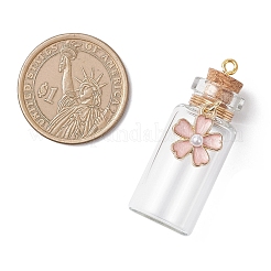 8 шт. подвески в виде стеклянных бутылок с цветами&nbsp;PALLOY-JF04568