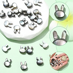 5 шт. натуральные черные бусины-ракушки для губ&nbsp;SHEL-YW0001-22