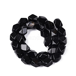 Chapelets de perles perles en agate noire naturelle&nbsp;GG-N361-06A-07