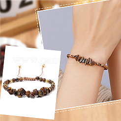 1 нить натуральных бусин-самородков тигрового глаза&nbsp;G-SC0003-21