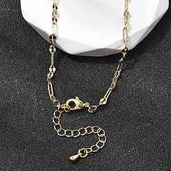 Ожерелья из овальных звеньев латуни толщиной 2.8 мм для женщин NJEW-F355-03G