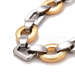 Collier à maillons ovales en acier inoxydable 304 avec placage sous vide PVD&nbsp;STAS-E160-13GP