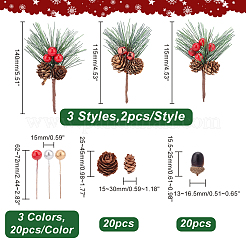106 Stück 8 Stil künstliche Winter-Weihnachtsdekorationsset&nbsp;DIY-GA0004-79