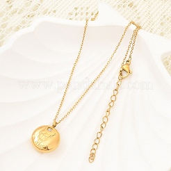 Ожерелья с подвесками в виде созвездий из нержавеющей стали 304 с прозрачным кубическим цирконием NJEW-R021-02G-06