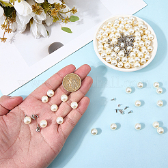 180 pièce de rivets en plastique abs imitation perle&nbsp;KY-CL0001-02C