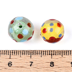 Бусы лэмпворк ручной работы LAMP-N036-07A-01