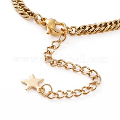 Вакуумное покрытие pvd нержавеющая сталь 304 алмазная огранка панцирные цепи изготовление браслетов AJEW-JB00878