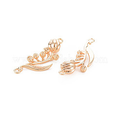 Ciondoli connettore fiore nascita in ottone&nbsp;X-KK-S364-235