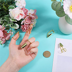 5 шт. кольца из латунного сплава в форме ногтя для женщин&nbsp;MRMJ-GL0001-21