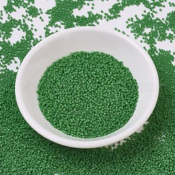 MIYUKIデリカビーズ小  シリンダー  日本製シードビーズ  15/0  （dbs0724)不透明な緑  1.1x1.3mm  穴：0.7mm  約175000個/袋  50 G /袋&nbsp;SEED-X0054-DBS0724