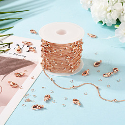 Наборы для самостоятельного изготовления ожерелий/браслетов из витых цепей из латуни&nbsp;DIY-TA0011-41