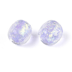 Нити из фольгированных бусин лэмпворк ручной работы FOIL-T008-01C