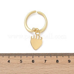 Латунные эмалевые открытые манжеты для женщин RJEW-U057-10G