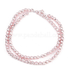 Нити синтетических немагнитных гематитовых бусин с гальваническим покрытием&nbsp;G-H072-A01-01K