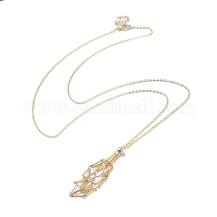 2 pz 2 catene di collegamento con barra in ottone color macrame supporto per pietra vuota per la realizzazione di collane con ciondolo&nbsp;NJEW-JN04466-04