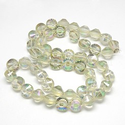 Гальванизировать матовое хрустальное стекло конус бусы пряди EGLA-F038-A12-01