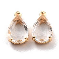 Стеклянные подвески из латуни с покрытием стойки&nbsp;KK-D070-06G