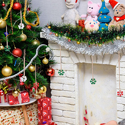 2 пакетик рождественских деревянных кабошонов&nbsp;WOOD-UN0001-32