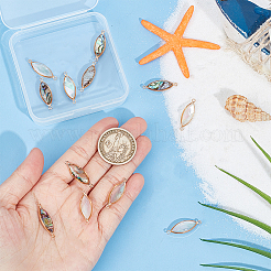 12 шт. 2-х цветные подвески-соединители из смоляной бумаги KK-BC0012-73