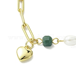 Herz-Charm-Armbänder aus Messing&nbsp;BJEW-JB13610