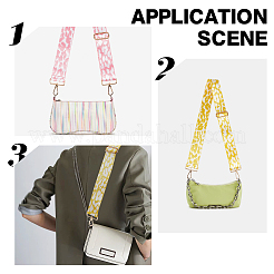 2 шт. двухцветный полиэстеровый регулируемый ремень для сумки с леопардовым узором FIND-WR0002-24