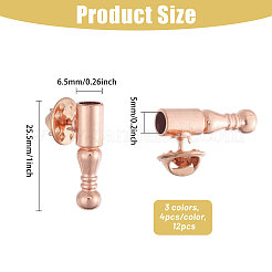 12 шт. 3-цветная фурнитура для броши из сплава FIND-CA0009-91