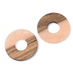 Pendentifs en résine opaque et bois de noyer&nbsp;RESI-S389-013A-C02