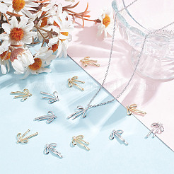 12 шт. 2-х цветные латунные подвески со стразами KK-HY0003-75