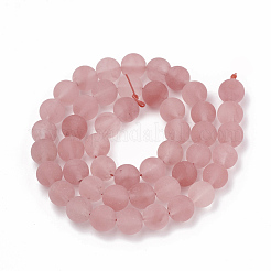 Chapelets de perles en verre de quartz de cerise&nbsp;G-T106-270
