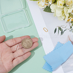 2 шт. 2 цвета 925 стерлингового серебра запирающийся карабин&nbsp;STER-UN0001-93