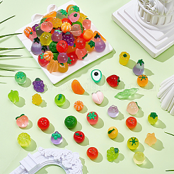 Непрозрачные и прозрачные кабошоны из смолы&nbsp;RESI-WH0038-68