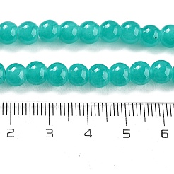 Выпечки окрашены имитация нефрита стекловолокна круглый шарик DGLA-XCP0001-23