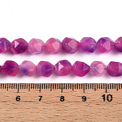 Окрашенные природные белый нефрит бисер пряди&nbsp;G-T139-8mm-45M