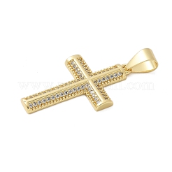 Pendentifs avec zircon cubiques à micro-pavés en laiton&nbsp;KK-P293-21E-G