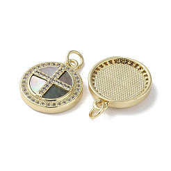 Подвески-крестики из латуни с микропаве и прозрачным кубическим цирконием KK-G485-32G-02