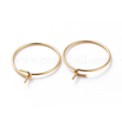 Boucles d'oreilles créoles en acier inoxydable chirurgical 316&nbsp;X-STAS-J025-01A-G