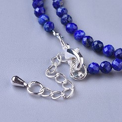 Lapis-lazuli naturels des colliers en perles&nbsp;NJEW-K114-A-A06