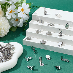 Фурнитура для сережек-клипс из нержавеющей стали 304&nbsp;STAS-ME0001-62P