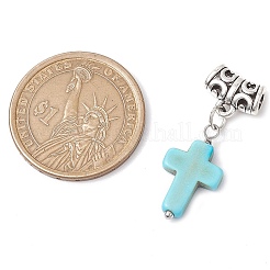 5 шт. подвески из синтетической бирюзы двух цветов (окрашенные) PALLOY-JF03102