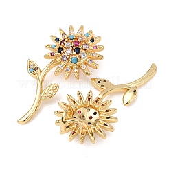 Латунные микро проложить кубического циркония подвески&nbsp;KK-G543-07G-02