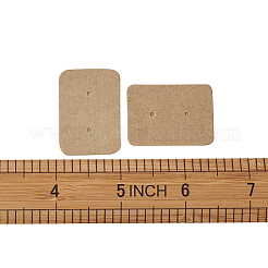 クラフト紙ジュエリーイヤリングディスプレイカード  長方形  シエナ  35x25x0.5mm&nbsp;LS-CDIS-TAC0001-02B